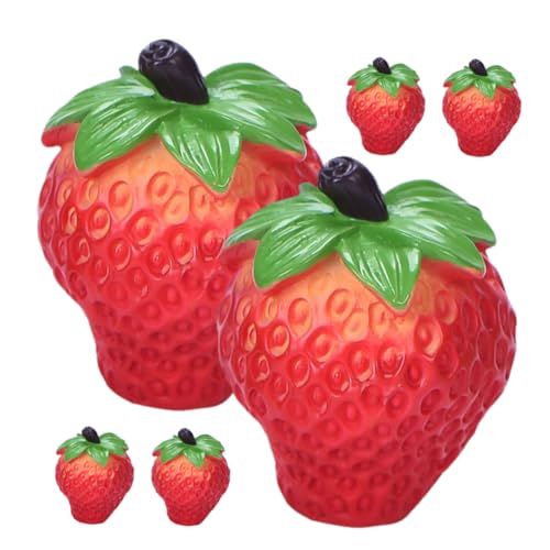 DRESSOOS 6 Stücke Mini Künstliche Erdbeere Modelle Gefälschte Miniatur Erdbeeren Mini Simulation Obst Spielzeug DRESSOOS 6 Stücke Mini Künstliche Erdbeere Modelle Gefälschte Miniatur Erdbeeren Mini Simulation Obst Spielzeug von DRESSOOS