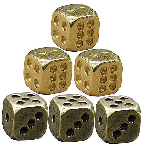 DRESSOOS Retro Kupfer Würfel Set 6pcs Rolle Spielen Würfel Bar Würfel Karneval Spiel Spielzeug Für Nachtclub Geburtstag Party DRESSOOS Retro Kupfer Würfel Set 6pcs Rolle Spielen Würfel Bar Würfel Karneval Spiel Spielzeug Für Nachtclub Geburtstag Party von DRESSOOS