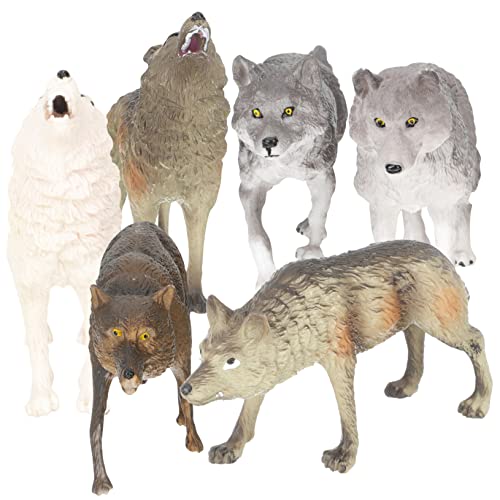 DRESSOOS 7 Teiliges Winter Wolfsrudel Modell, Miniatur Tierfiguren, Kinder Tiermodelle, Spieltiere, Kinderspielzeug, Kinderspielspielzeug, Wildtierfiguren, Kinderlernspielzeug, Lebendiges DRESSOOS 7 Teiliges Winter Wolfsrudel Modell, Miniatur Tierfiguren, Kinder Tiermodelle, Spieltiere, Kinderspielzeug, Kinderspielspielzeug, Wildtierfiguren, Kinderlernspielzeug, Lebendiges von DRESSOOS