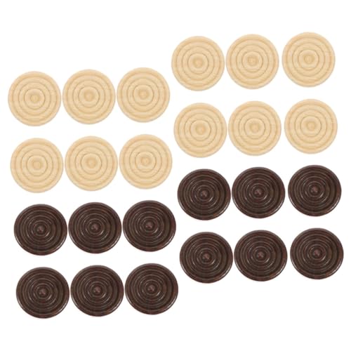 DRESSOOS 72 Stück Teiliges Holz Schachspiel Zubehör Runde Ersatz Spielsteine Holz und Dunkelbraun Kompatibel mit Schach und Dame Brettspielen Glatte Oberfläche Tragbar für Spiele Unterwegs DRESSOOS 72 Stück Teiliges Holz Schachspiel Zubehör Runde Ersatz Spielsteine Holz und Dunkelbraun Kompatibel mit Schach und Dame Brettspielen Glatte Oberfläche Tragbar für Spiele Unterwegs von DRESSOOS