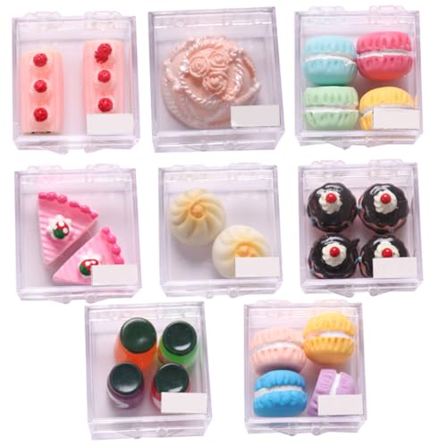 DRESSOOS 8 Sets Miniatur Lebensmittel Set, Mini Dessert, Mini, Mini Kuchen Modell, Mini, Rollenspiel, Mini Lebensmittel Modell, Dessert Requisiten, Dekorativer Mini Kuchen, DRESSOOS 8 Sets Miniatur Lebensmittel Set, Mini Dessert, Mini, Mini Kuchen Modell, Mini, Rollenspiel, Mini Lebensmittel Modell, Dessert Requisiten, Dekorativer Mini Kuchen, von DRESSOOS