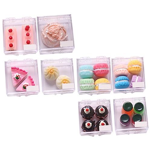 DRESSOOS Miniatur-lebensmittelset Im Maßstab 1:12 8-teilig Gefälschter Kuchen Brot Dessert Mini-Modelle Für Mini-küchenszene Heimornament Kunstharz-Spielzeug Rollenspiel-Dessert DRESSOOS Miniatur-lebensmittelset Im Maßstab 1:12 8-teilig Gefälschter Kuchen Brot Dessert Mini-Modelle Für Mini-küchenszene Heimornament Kunstharz-Spielzeug Rollenspiel-Dessert von DRESSOOS