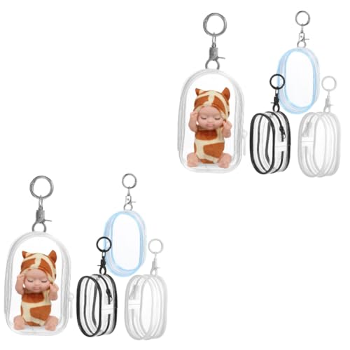 DRESSOOS 8 Stück Babytasche, Durchsichtige Figuren Ausstellungstasche, Mini Tasche Für Puppen, Tragbare Kleine Puppenaufbewahrung, Puppenaufbewahrung, Hängetasche, DRESSOOS 8 Stück Babytasche, Durchsichtige Figuren Ausstellungstasche, Mini Tasche Für Puppen, Tragbare Kleine Puppenaufbewahrung, Puppenaufbewahrung, Hängetasche, von DRESSOOS