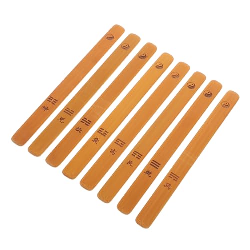 DRESSOOS 8 Stück I Ging Wahrsage Bambusstäbe, Wahrsagewerkzeuge, Chinesische Stäbchen, Spiel, Wahrsagestäbe, Wahrsagerstäbchen, Benutzerdefinierte Essstäbchen, Gravierte Wahrsagemünzen, von DRESSOOS