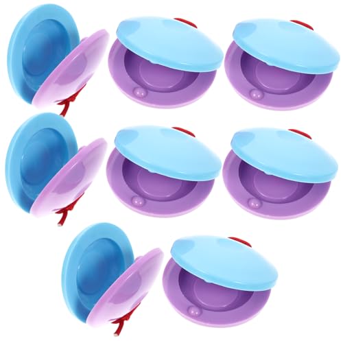 DRESSOOS 8 Stück Kinder Kastagnetten Mit Rundem, Für Kleinkinder, Fingerkastagnetten, Kunststoffkastagnetten, Kinderkastagnetten, Musikinstrument, Fingerkastagnetten, von DRESSOOS