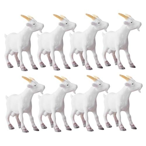 DRESSOOS 8 Stück Simuliertes Ziegenmodell, Mini Ziegenfiguren, Ziegenspielzeug, Kleine Ziegenform, Verzierungen, Tiermodell, Ornamente, Simulationsziegenmodell, Simulierte Ziegenstatue, DRESSOOS 8 Stück Simuliertes Ziegenmodell, Mini Ziegenfiguren, Ziegenspielzeug, Kleine Ziegenform, Verzierungen, Tiermodell, Ornamente, Simulationsziegenmodell, Simulierte Ziegenstatue, von DRESSOOS