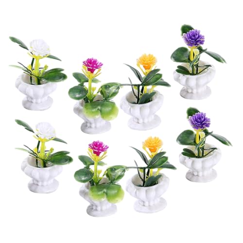 DRESSOOS 8 Stücke Mini Topf Gefälschte Pflanzen Landschaft Decor Puppe Bonsai Ornament Set DRESSOOS 8 Stücke Mini Topf Gefälschte Pflanzen Landschaft Decor Puppe Bonsai Ornament Set von DRESSOOS