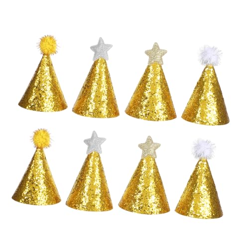 DRESSOOS 8 Teiliges Partyzubehör Für Kinder, Party Kopfbedeckungen, Geburtstagszubehör, Partyhut, Geburtstags Kopfbedeckungen, Kindergeburtstagshut, Geburtstagskegelhut, Geburtstagsparty von DRESSOOS