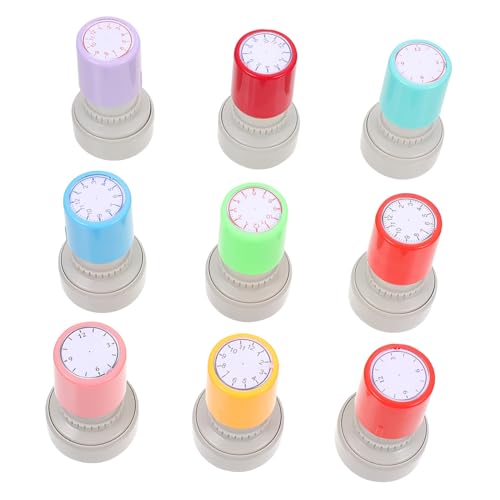 DRESSOOS 9 Stück Stempelset Teilig Durchmesser Uhr Stempel zum Lernen mit Klaren Ziffernblatt Motiven Farbige Abdrücke Schwarz Rot Blau Geeignet für Schüler Unterricht und Zufällige Farbe DRESSOOS 9 Stück Stempelset Teilig Durchmesser Uhr Stempel zum Lernen mit Klaren Ziffernblatt Motiven Farbige Abdrücke Schwarz Rot Blau Geeignet für Schüler Unterricht und Zufällige Farbe von DRESSOOS