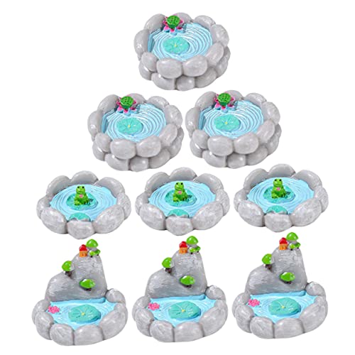 DRESSOOS 9stücke Teiliges Mini Teich Dekorationsset Für Mikrolandschaften Adorable Miniaturfiguren Für Garten Feengarten Und Desktop Deko DRESSOOS 9stücke Teiliges Mini Teich Dekorationsset Für Mikrolandschaften Adorable Miniaturfiguren Für Garten Feengarten Und Desktop Deko von DRESSOOS