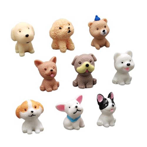 DRESSOOS Mini Welpen Figuren Hunde Tiere Spielzeug Set 9 stücke Hund Figur für Jungen und Mädchen Desktop Harz DRESSOOS Mini Welpen Figuren Hunde Tiere Spielzeug Set 9 stücke Hund Figur für Jungen und Mädchen Desktop Harz von DRESSOOS
