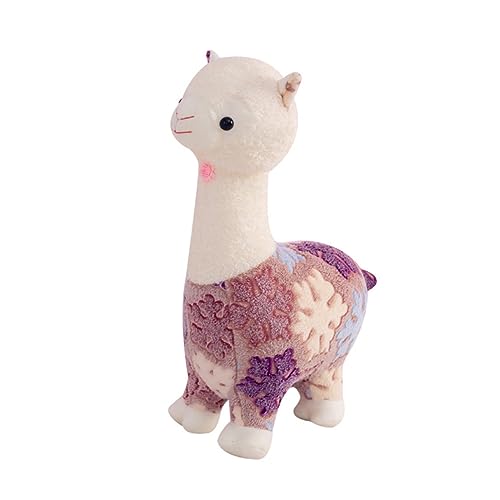 DRESSOOS Süßes Sammlerstück Alpaka Plüschtier Weiche Und Bequeme Schaf Plüsch Tierpuppe Weiß von DRESSOOS