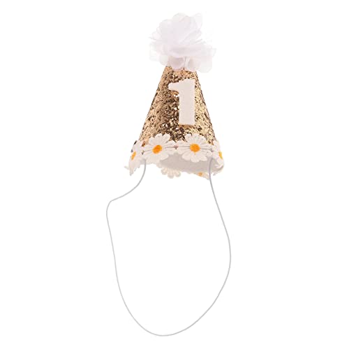 DRESSOOS Baby-geburtstagsmütze Leicht Bequem Blumen-kegelhut Für Kinder Geburtstagsfeier Hut Glitzer DRESSOOS Baby-geburtstagsmütze Leicht Bequem Blumen-kegelhut Für Kinder Geburtstagsfeier Hut Glitzer von DRESSOOS