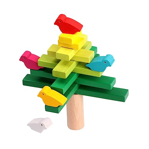 DRESSOOS Kinder Stapeln Block Spielzeug Sicher Pädagogisches Bausteine ​​Vogel Balance Baum von DRESSOOS