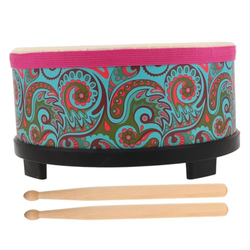 DRESSOOS Bodentrommel mit Blumenmotiv Orff Percussion Instrument Leichtes Robustes Musikspielzeug für Klarer für Drinnen und Draußen Rhythmustraining und Spielspaß von DRESSOOS