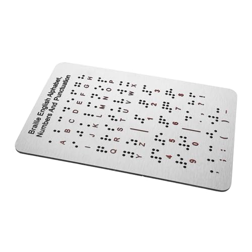 DRESSOOS Braille-Alphabet-tafel Für Die Blindenbildung Taktiles Lernen Mit Punkten Und Zahlen von DRESSOOS