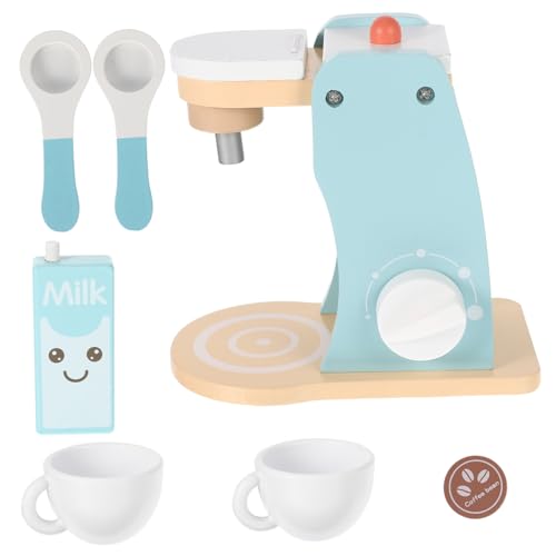 DRESSOOS Kinder Kaffeemaschine Spielzeug Kaffeemaschine Holzspielzeug Kaffeemaschine Für 1 Set Kinderspielzeug Kaffeeküche Realistische Kaffeemaschine Ideales Rollenspiel Set Für Kreative Holzküche von DRESSOOS