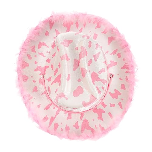 DRESSOOS Kappe Hut Maskerade Prop Frauen Cowgirl Hut Plüsch Design Für Und Musik Festivals von DRESSOOS