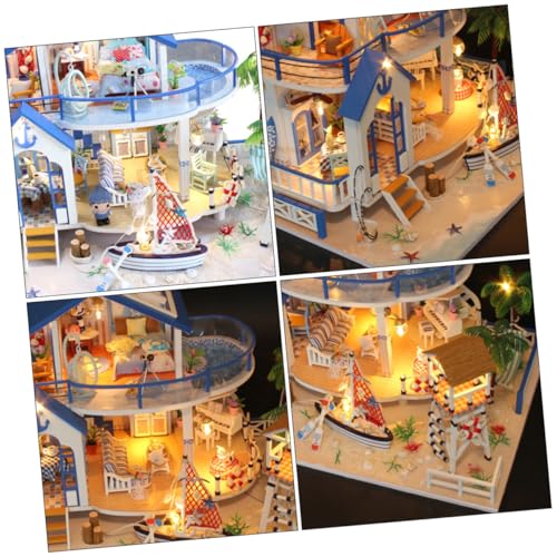 DRESSOOS DIY Miniatur Holzhaus Modell Bausatz Kreatives Bastelset Im Maritimen Stil Für 1 Set Zum Zusammenbauen Ideales Für Bastelfans Und Modelleure DRESSOOS DIY Miniatur Holzhaus Modell Bausatz Kreatives Bastelset Im Maritimen Stil Für 1 Set Zum Zusammenbauen Ideales Für Bastelfans Und Modelleure von DRESSOOS