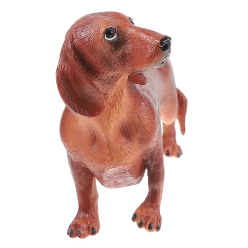 DRESSOOS Dackel Spielzeug Gefälschtes Tiermodell Spielzeug Hund Gefälschte Hundefiguren Hundeornament Kleine Hundedekoration Simulation Tierfiguren Simulation Hundedekoration Hundeskulptur von DRESSOOS