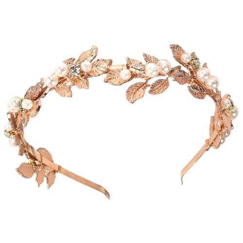 DRESSOOS Damen Haarschmuck Für Die Brautjungfer Dekorationen Karneval Kopfschmuck Kopfbedeckungen Halskette Stolz Für Frauen Kleid Outfits Prinzessin Hochzeitskopfschmuck Party Perle Golden DRESSOOS Damen Haarschmuck Für Die Brautjungfer Dekorationen Karneval Kopfschmuck Kopfbedeckungen Halskette Stolz Für Frauen Kleid Outfits Prinzessin Hochzeitskopfschmuck Party Perle Golden von DRESSOOS