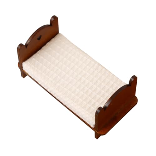 DRESSOOS Einzelbett Modell Puppenhaus Bettwäsche Winziges Bett Puppenhaus Krippe Miniatur Bett Kinder Rollenspiel Spielzeug DRESSOOS Einzelbett Modell Puppenhaus Bettwäsche Winziges Bett Puppenhaus Krippe Miniatur Bett Kinder Rollenspiel Spielzeug von DRESSOOS