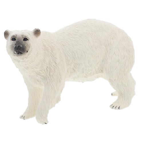 DRESSOOS Eisbärmodell Dekorative Bärenstatue Bärenfiguren Bärenmodelle Wildtierfigur Bärenstatuen Wildtier Kognitives Modell Tierfiguren Wildtierfiguren Spielzeug von DRESSOOS