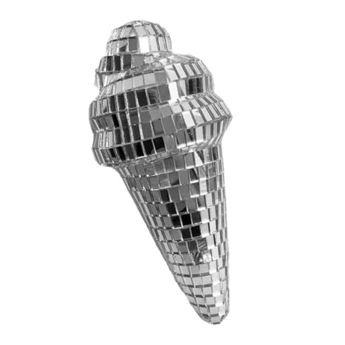 DRESSOOS Eiscreme Ornamente, Discokugel In Eiscreme Form, Disco Eiscreme Requisite, Disco Eiscreme Schmuck, Glasspiegel Disko, Eiscreme Disko Party Dekoration, Reflektierende Disco, von DRESSOOS
