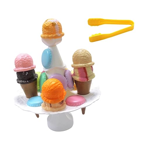 DRESSOOS Eiscreme Spielzeug Spielzeug Eiscreme Stapelspielzeug Rollenspielspielzeug Kinder Stapelspielzeug Balance Kind von DRESSOOS