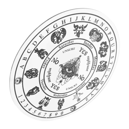 DRESSOOS Energieplattenanzeige, Wahrsagependeltafel, Acryl Wahrsagetafel, Schreibtischtafel, Heimtafel Dekoration, Wicca Wahrsagetafel, Desktop Pendeltafel, Pendel Alphabettafel DRESSOOS Energieplattenanzeige, Wahrsagependeltafel, Acryl Wahrsagetafel, Schreibtischtafel, Heimtafel Dekoration, Wicca Wahrsagetafel, Desktop Pendeltafel, Pendel Alphabettafel von DRESSOOS