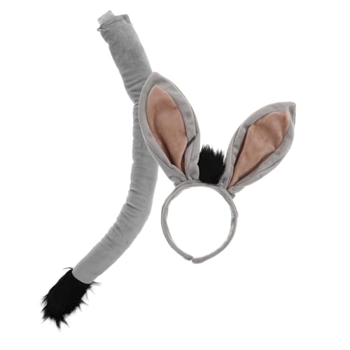 DRESSOOS Eselohr-Stirnband- -Set Halloween-Cosplay-Zubehör für Erwachsene und realistisches Tierkostüm für Geburtstagsfeiern DRESSOOS Eselohr-Stirnband- -Set Halloween-Cosplay-Zubehör für Erwachsene und realistisches Tierkostüm für Geburtstagsfeiern von DRESSOOS