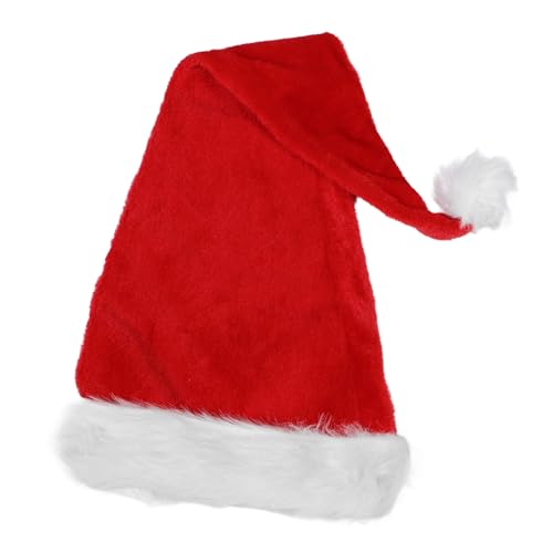 DRESSOOS Plüsch Weihnachtsmannmützen Weihnachtsmützen Kindermütze Kostüme Zubehör Weihnachtsmütze Weihnachtsmannmütze von DRESSOOS