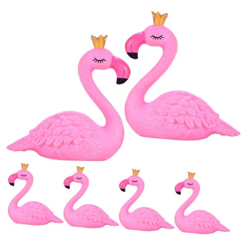 DRESSOOS Flamingo Figuren Niedliche Krone Flamingo Deko Für Miniaturgärten Terrarien Und Tischdekoration Cartoon Flamingo Skulpturen Für Kreative Landschaftsgestaltung DRESSOOS Flamingo Figuren Niedliche Krone Flamingo Deko Für Miniaturgärten Terrarien Und Tischdekoration Cartoon Flamingo Skulpturen Für Kreative Landschaftsgestaltung von DRESSOOS