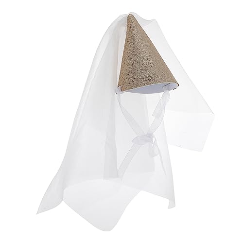 DRESSOOS Partyhut für Geburtstage für Mädchen Foto-Requisite Pailletten weicher Tüll Kegelhut für Jungen und Mädchen von DRESSOOS