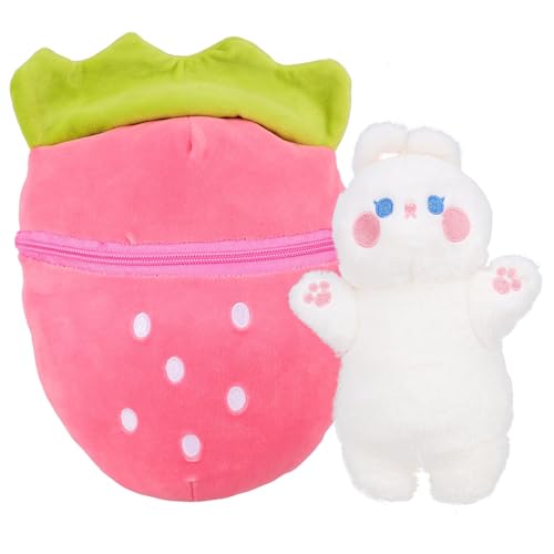 DRESSOOS Gefülltes Spielzeug, Verstecken, Plüschspielzeug, Plüschtierspielzeug, Wohndekor, Plüschfruchttier, Plüschpuppe, Entzückende Tierpuppe, Fruchtkissen, Kuscheltier, Dekokissen, von DRESSOOS