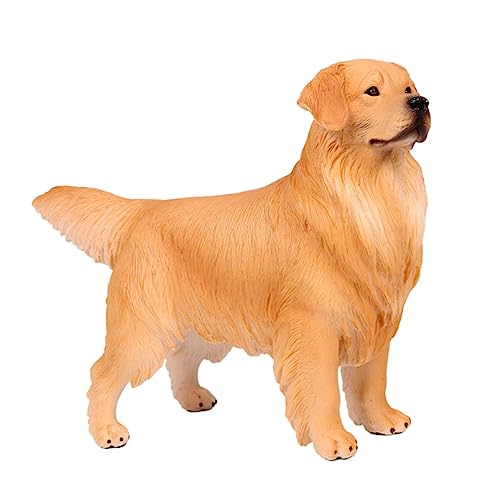 DRESSOOS Realistische Simulation Golden Retriever Hund Modell Kinder Spielzeug Pädagogisches für Kinder Bullseye Hund Figurine Tier Figuren Decor von DRESSOOS