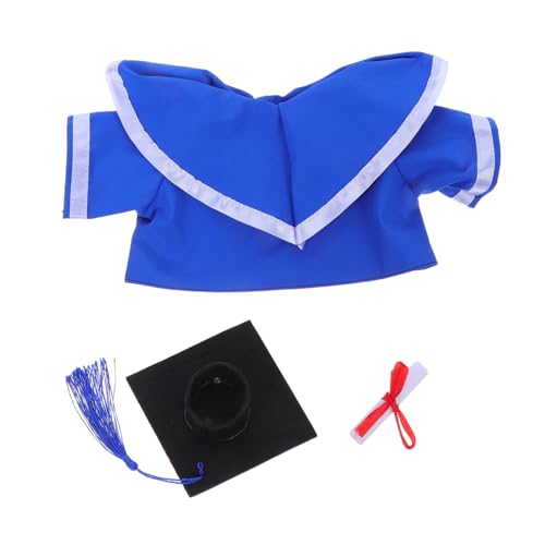 DRESSOOS Graduation Outfit für Stofftiere Teiliges mit Blauem Umhang Weißem Kragen und Urkunde Weiches Material Abschlusskostüm für Plüschbären Festliches Abschlusszubehör DRESSOOS Graduation Outfit für Stofftiere Teiliges mit Blauem Umhang Weißem Kragen und Urkunde Weiches Material Abschlusskostüm für Plüschbären Festliches Abschlusszubehör von DRESSOOS