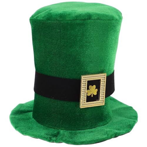 DRESSOOS Grün Goldener Samthut, St. Patricks Day Partyhüte, Patrick'S Day Partygeschenk, St. Patrick'S Day Partydekorationen, St. Patrick'S Day Partyhut, Requisite, Cosplay, Hut Für von DRESSOOS