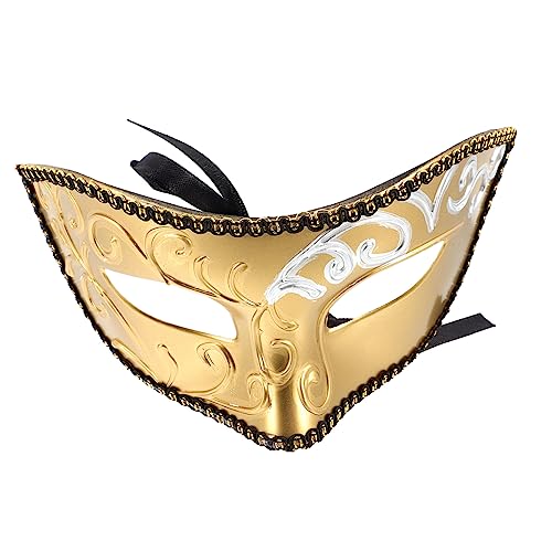 DRESSOOS Halloween Maskerade Prop Halb Festival Männer Tanzen Party Versorgung Gold Römischen Griechischen Venezianischen DRESSOOS Halloween Maskerade Prop Halb Festival Männer Tanzen Party Versorgung Gold Römischen Griechischen Venezianischen von DRESSOOS
