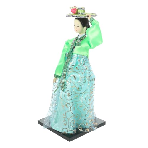 DRESSOOS Handgefertigte Puppe Für Kleine Mädchen Antike Koreanische Puppe Koreanische Handarbeitspuppe Puppendekor Ornament Im Koreanischen Stil Mädchenspielzeug Puppe Green DRESSOOS Handgefertigte Puppe Für Kleine Mädchen Antike Koreanische Puppe Koreanische Handarbeitspuppe Puppendekor Ornament Im Koreanischen Stil Mädchenspielzeug Puppe Green von DRESSOOS