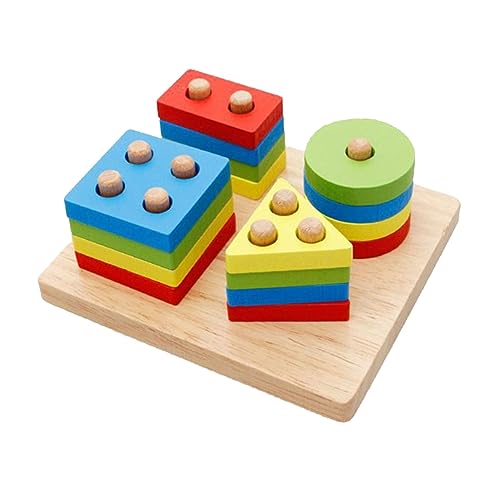 DRESSOOS Holzbausteine Set Für Kleinkinder Pädagogisches Zur Von Kreativität Und Feinmotorik Bunte Bauklötze Für Lernspielzeug Mit Zufälligen Farben DRESSOOS Holzbausteine Set Für Kleinkinder Pädagogisches Zur Von Kreativität Und Feinmotorik Bunte Bauklötze Für Lernspielzeug Mit Zufälligen Farben von DRESSOOS