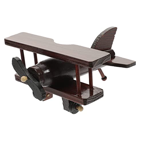 DRESSOOS Holzmodellflugzeug Helikoptermodell Kinder Holzflugzeugspielzeug Holzhubschrauberspielzeug Holzflugzeugmodell Kinder Holzflugzeug Holzflugzeug Flugzeugmodell Holzflugzeug von DRESSOOS