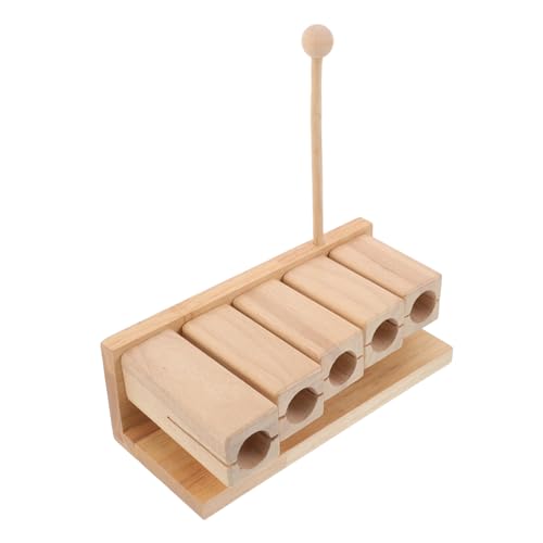 DRESSOOS Holzschlaginstrument Percussion Block mit Schlägel Orff-inspiriertes Musikinstrument für Montessori Vorschule Yoga Fördert Kreativität Zusammenarbeit Sicher Leicht für Gruppen von DRESSOOS