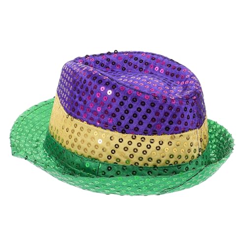 DRESSOOS Karnevals hüte bunte Duschhaube Kleeblatt-Mittelstück Zubehör Pflanzen Cupcake karneval accessoires karneval zubehör Fedora-Kostümhut Mardi Gras Accessoires Baumwolle Green von DRESSOOS