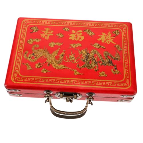 DRESSOOS Kasten Mahjong-Box-Geschenkbox Kachelspiele Legespiel Mahjong-Karten Mahjong-Fliesen Flagge Mahjong Münze Present Box präsentbox Mahjong-Zubehör hölzern rot DRESSOOS Kasten Mahjong-Box-Geschenkbox Kachelspiele Legespiel Mahjong-Karten Mahjong-Fliesen Flagge Mahjong Münze Present Box präsentbox Mahjong-Zubehör hölzern rot von DRESSOOS