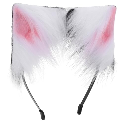 DRESSOOS Katzenohren Stirnband Tierohren Design Haarband Katzenohren Haarreif Cosplay Haarstirnband Halloween Cosplay Stirnbänder Katzenohren Haarreif Cosplay Haardekor Pelzohren Stirnband von DRESSOOS