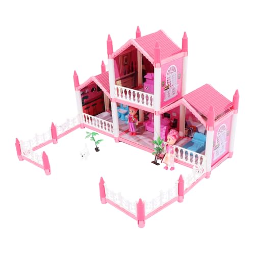 DRESSOOS Kinderburg Mädchenspielzeug fokussiert Spielzeug zum Zusammenbauen eines Schlosses DIY Miniatur-Puppenhaus Bausatz Kinder DIY großes Villa-Schloss gebaut von DRESSOOS