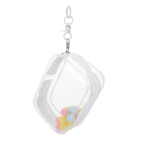 DRESSOOS Kleine Transparente Puppentasche mit Schlüsselanhänger Doppelte Reißverschlüsse Hochtransparenter Aufbewahrungsbeutel für Plüschtiere Tragbarer Organizer und Display Case für DRESSOOS Kleine Transparente Puppentasche mit Schlüsselanhänger Doppelte Reißverschlüsse Hochtransparenter Aufbewahrungsbeutel für Plüschtiere Tragbarer Organizer und Display Case für von DRESSOOS