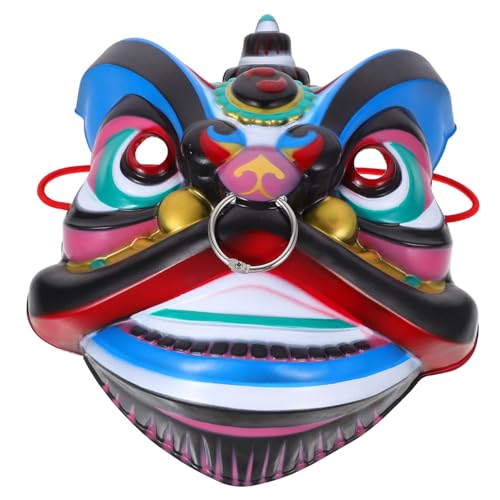 DRESSOOS halloween masken halloweenmaske chinesische opernmasken 2024 jahr der drachenmaske Herrenbekleidung Halloweenkostüm Löwe Cosplay Maske Löwenmasken für das Festival Handbuch bilden von DRESSOOS
