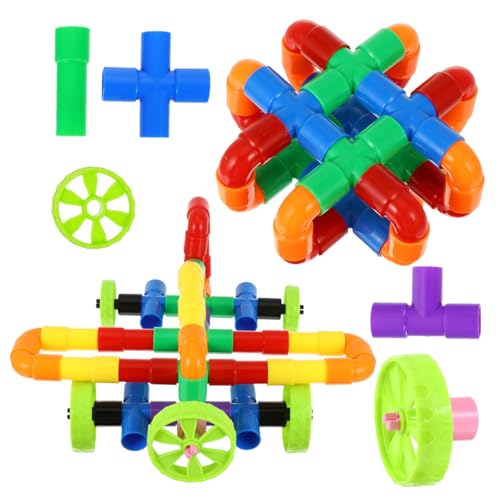 DRESSOOS Rohrbausteine Lernspielzeug 88-teiliges Konstruktionsspielzeug-Set Für Kinder Stapelspielzeug Wasserrohr Röhre Vorstellungskraft Feinmotorik Zufällige Farbe DRESSOOS Rohrbausteine Lernspielzeug 88-teiliges Konstruktionsspielzeug-Set Für Kinder Stapelspielzeug Wasserrohr Röhre Vorstellungskraft Feinmotorik Zufällige Farbe von DRESSOOS